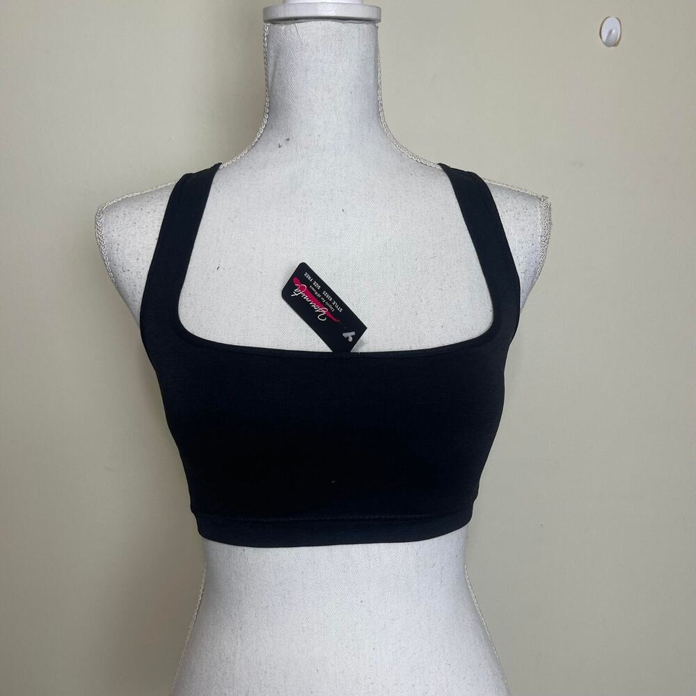 Youmita Sports Bra Cross Back Square Neck For Women, Black, ( Size Fits S to L ) - Picture 3 of 6